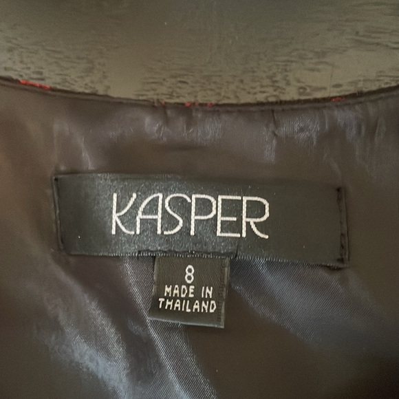 NWT Kasper sz 8 red and black top - Picture 4 of 6